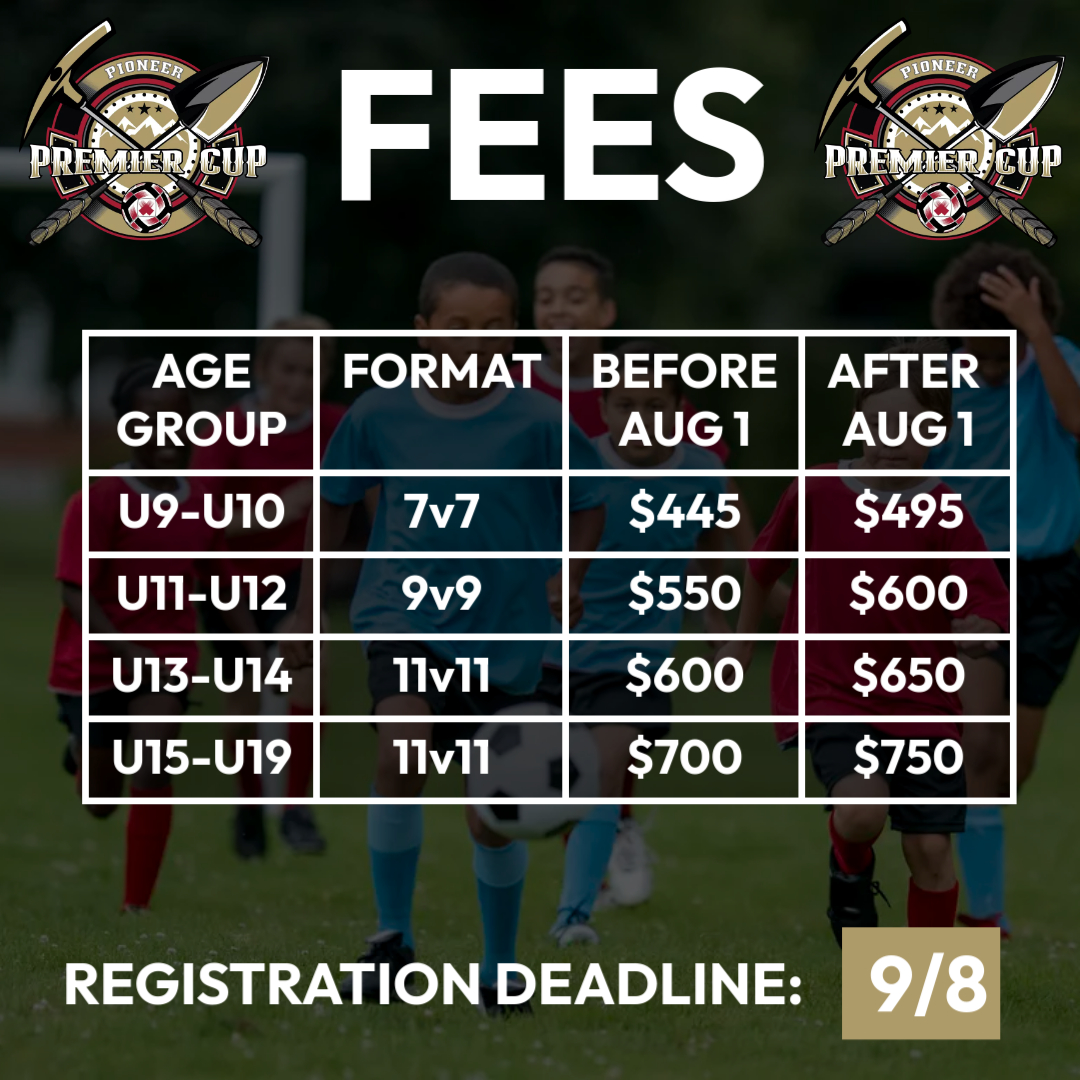 Pioneer Premier Cup Fees 2025